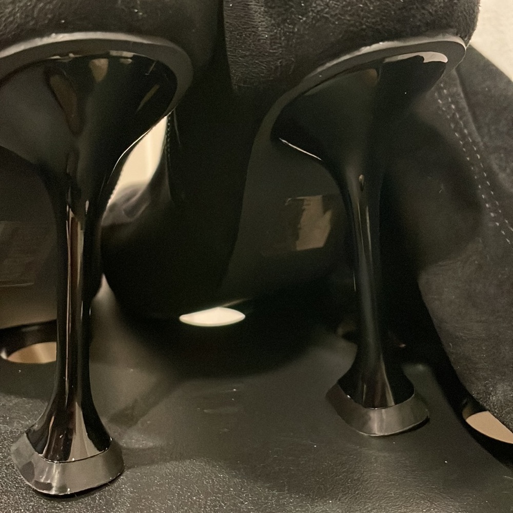 Thigh high Boots Triangle/Pyramid Heel Size 8.5 - Picture 6 of 7
